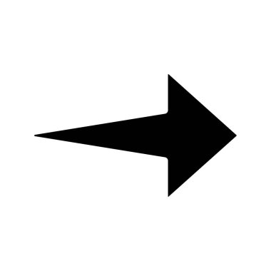  Sağ yön ok ikonu vektör illüstrasyonu 