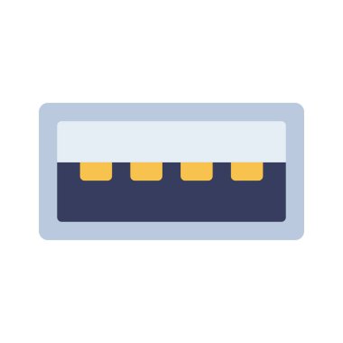 USB Tip A simgesi, vektör illüstrasyonu basit tasarım