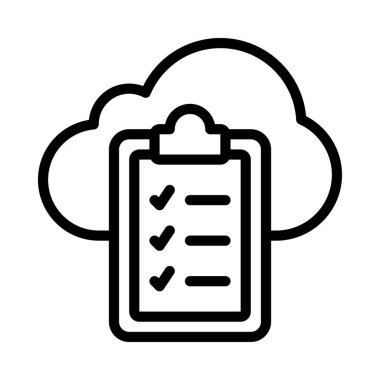 Bulut Akış Çizelgesi Simgesi, Vektör İllüstrasyonu