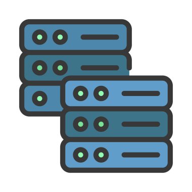 sunucu web simgesi vektör illüstrasyonu