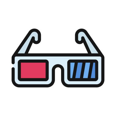 göz gözlük simge vektör çizim