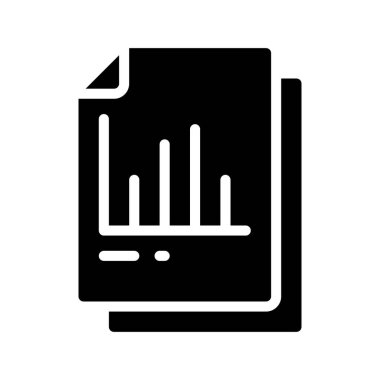 Beyaz arkaplanda izole edilmiş Grafik Belgesi vektör simgesi, grafik