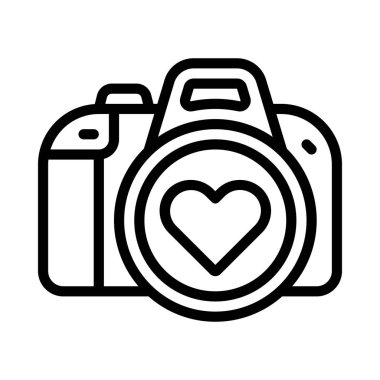 kamera simgesi, vektör illüstrasyonu basit tasarım