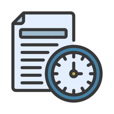 Proje Zaman simgesi vektör illüstrasyon tasarımı