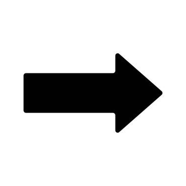  Sağ yön ok ikonu vektör illüstrasyonu 