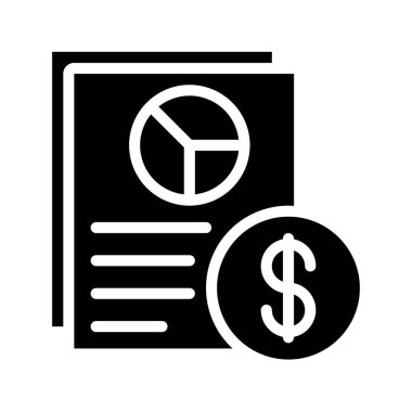 Mali Veri Belgesi simgesi, vektör illüstrasyonu 