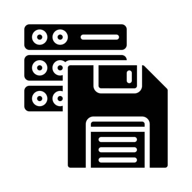 sunucu web simgesi vektör illüstrasyonu