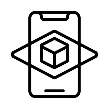 akıllı telefon simgesi, vektör illüstrasyonu basit tasarım