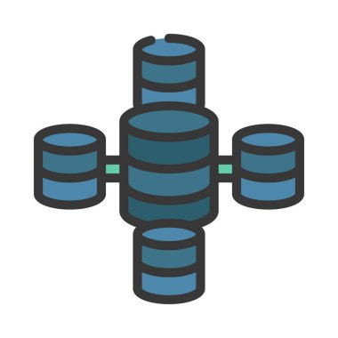 ağ bağlantısı ikonu vektör illüstrasyonu. Veri Ağı     