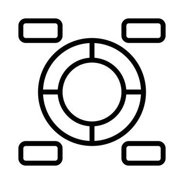 Donut Çizelgesi Notları Web simgesi vektör çizimi