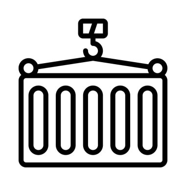 Kancalı Nakliye Konteynırının vektör çizimi