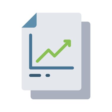 Beyaz arkaplanda izole edilmiş Grafik Belgesi vektör simgesi, grafik