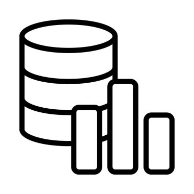 veritabanı web simgesi vektör çizimi