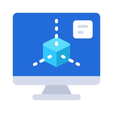 3d Tasarım Web ikonu vektör çizimi 