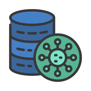 veritabanı web simgesi vektör çizimi