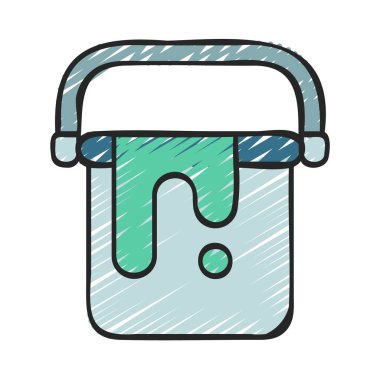 Boya Kovası Web simgesi vektör çizimi