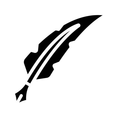 Quill Kalem simgesi vektör illüstrasyon tasarımı
