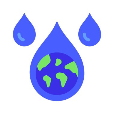 Dünya Yağmuru Ağ ikonu vektör illüstrasyonunu Bırakıyor