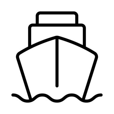  Tekne simgesi, basit vektör çizim