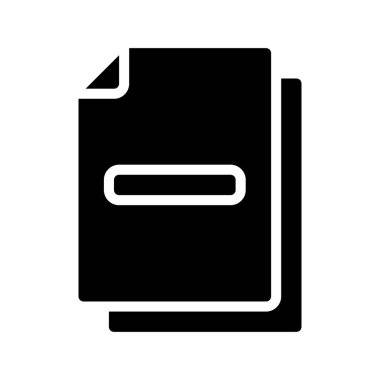 Belge simgesi, vektör illüstrasyonunu sil 