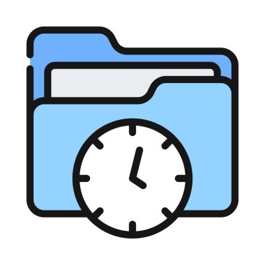 Saat Dizini simgesi, vektör illüstrasyonu 