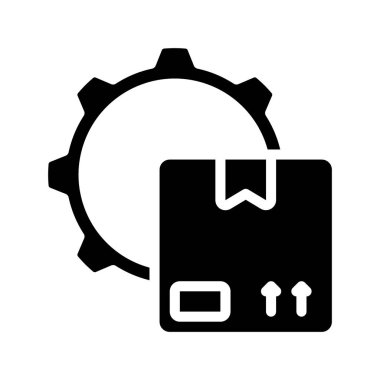 Lojistik Yönetim web simgesi vektör illüstrasyonuName     