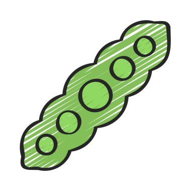 Bir kabuk ağ ikonu vektör illüstrasyonundaki bezelyeler