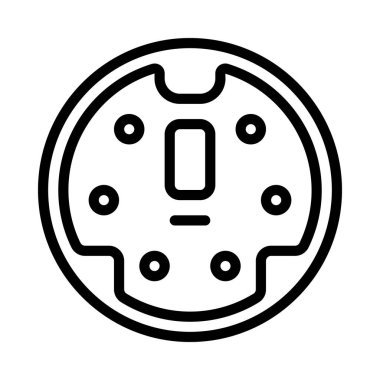 PS İki Port web simgesi vektör çizimi