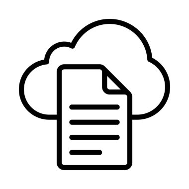 Bulut Akış Çizelgesi Simgesi, Vektör İllüstrasyonu