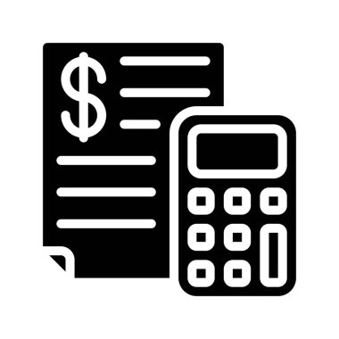 Bütçe simgesi vektör çizimi tasarımı