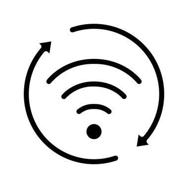 Wifi simge vektör illüstrasyonunu yeniden başlat