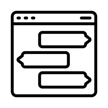 İletiler web simgesi vektör illüstrasyonu