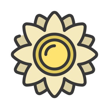 Water Lilly simgesi, vektör illüstrasyonu