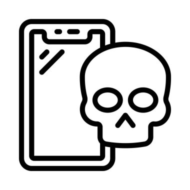 Ölü Mobil simge, vektör illüstrasyonu basit tasarım