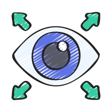 Geniş Görüş Ağı simgesi, vektör illüstrasyonu              
