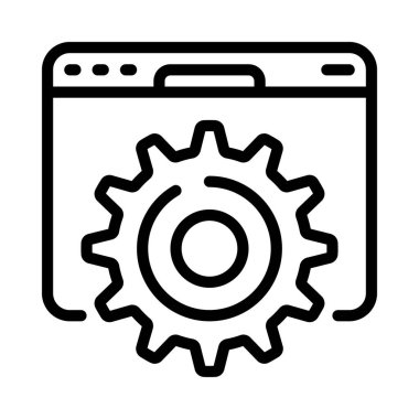 Web sitesi optimizasyon simgesi, vektör illüstrasyonu 