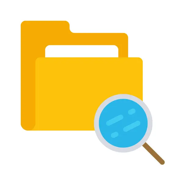 Folder Search Icon Vector Illustration — Stock Vector
