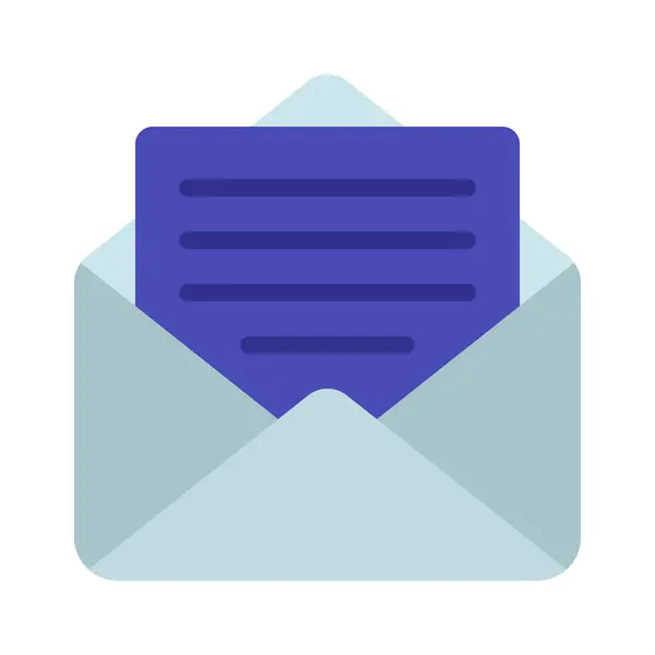 Lettera Mail Icona Web Vettoriale Illustrazione — Vettoriale Stock