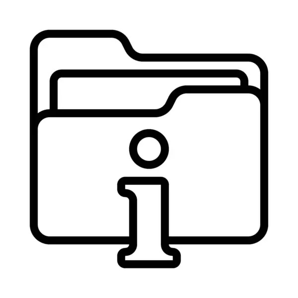 Ikona Folderu Informacyjnego Ilustracja Wektora — Wektor stockowy