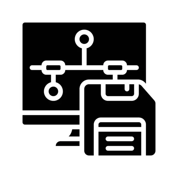 Computer Network Icon Vector Illustration — Stock Vector