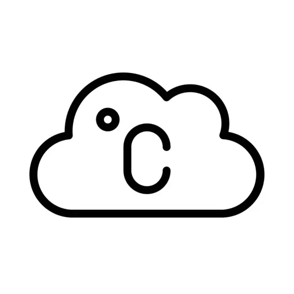 Cloud Flowchart Icon Vector Illustration — Stock Vector