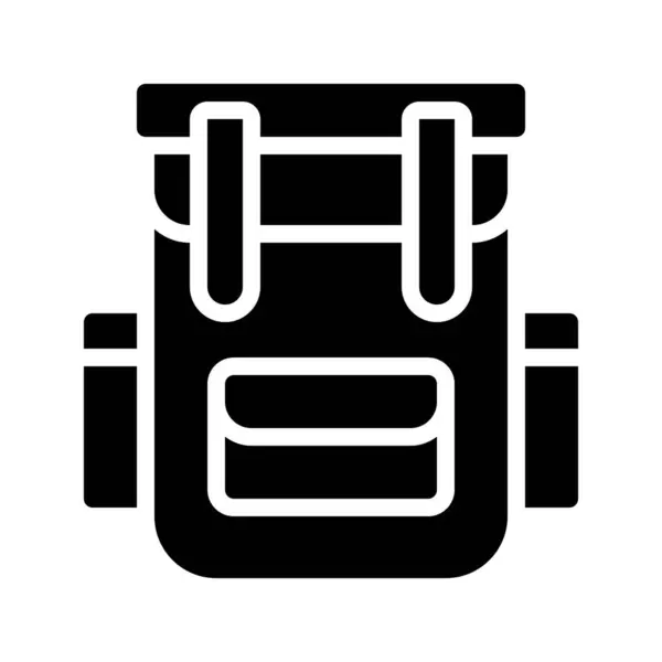 Traveller Backpack Web Icon Vector Illustration — Stock Vector