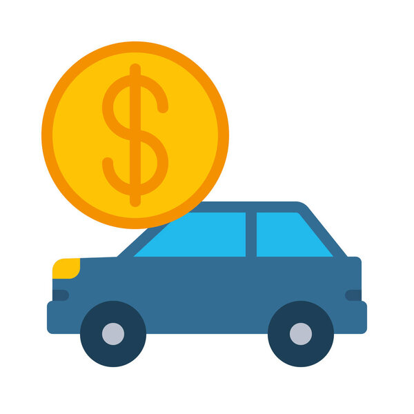 Car Loan icon, vector illustration simple design