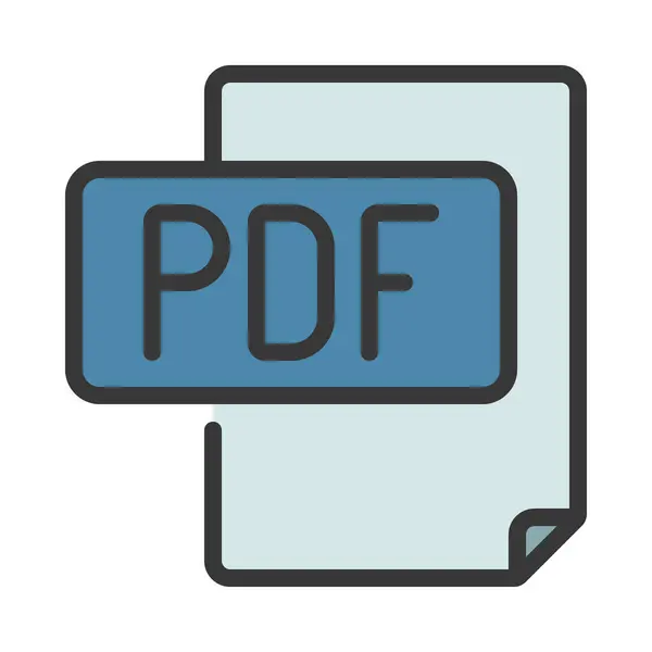 ファイルPdfフォーマットアイコンベクターイラスト — ストックベクタ