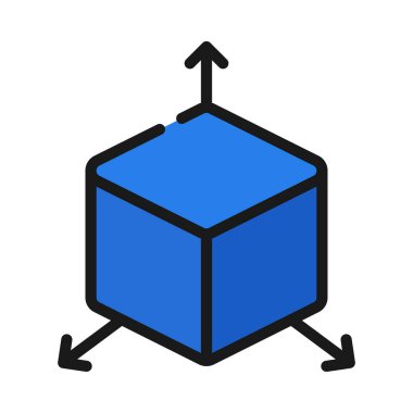 Çapraz Küp simgesi, vektör illüstrasyonu basit tasarım