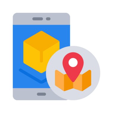 Haritalarda AR Web simgesi vektör illüstrasyonunda