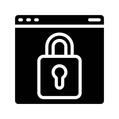 lock icon, vector illustration simple design