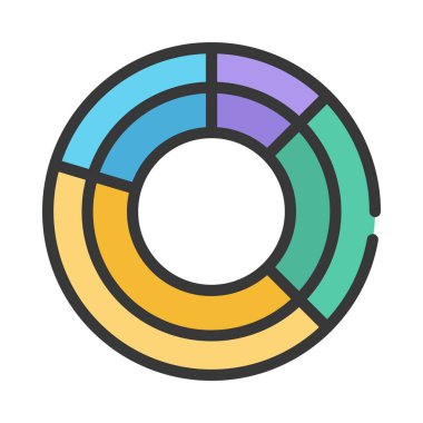 Duble Pasta Çizelgesi beyaz arkaplanda izole edildi. Mali ve iş konsepti.