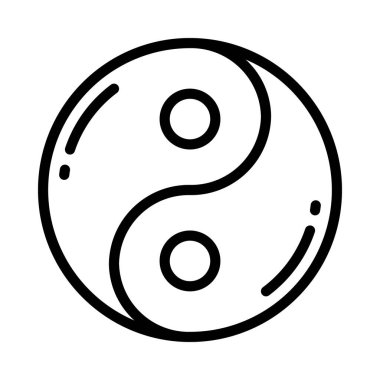 Ying Yang web simgesi vektör çizimi 
