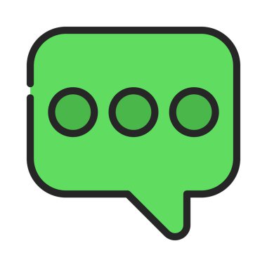 kabarcık sohbet iletişim simgesi, vektör illüstrasyonu 